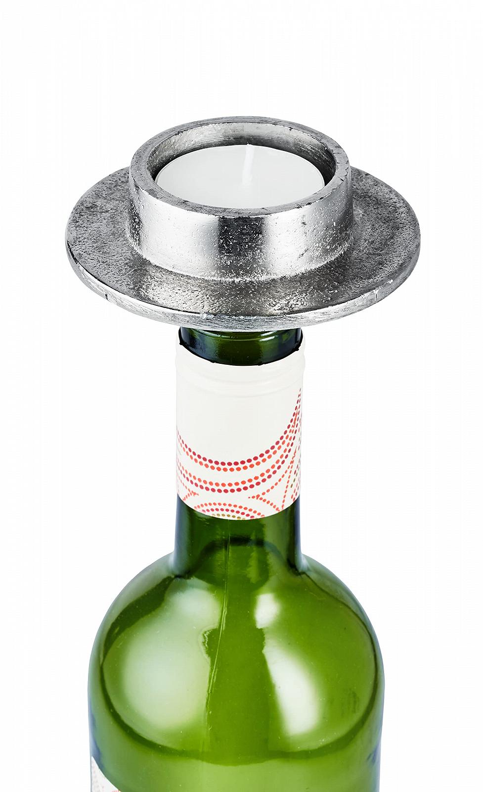 Подсвечник Michael Noll для бутылок вина алюминиевый серебряный для чайных свечей, набор из 5, фото №7 Подсвечник Michael Noll для бутылок вина алюминиевый серебряный для чайных свечей, набор из 5, фото №7