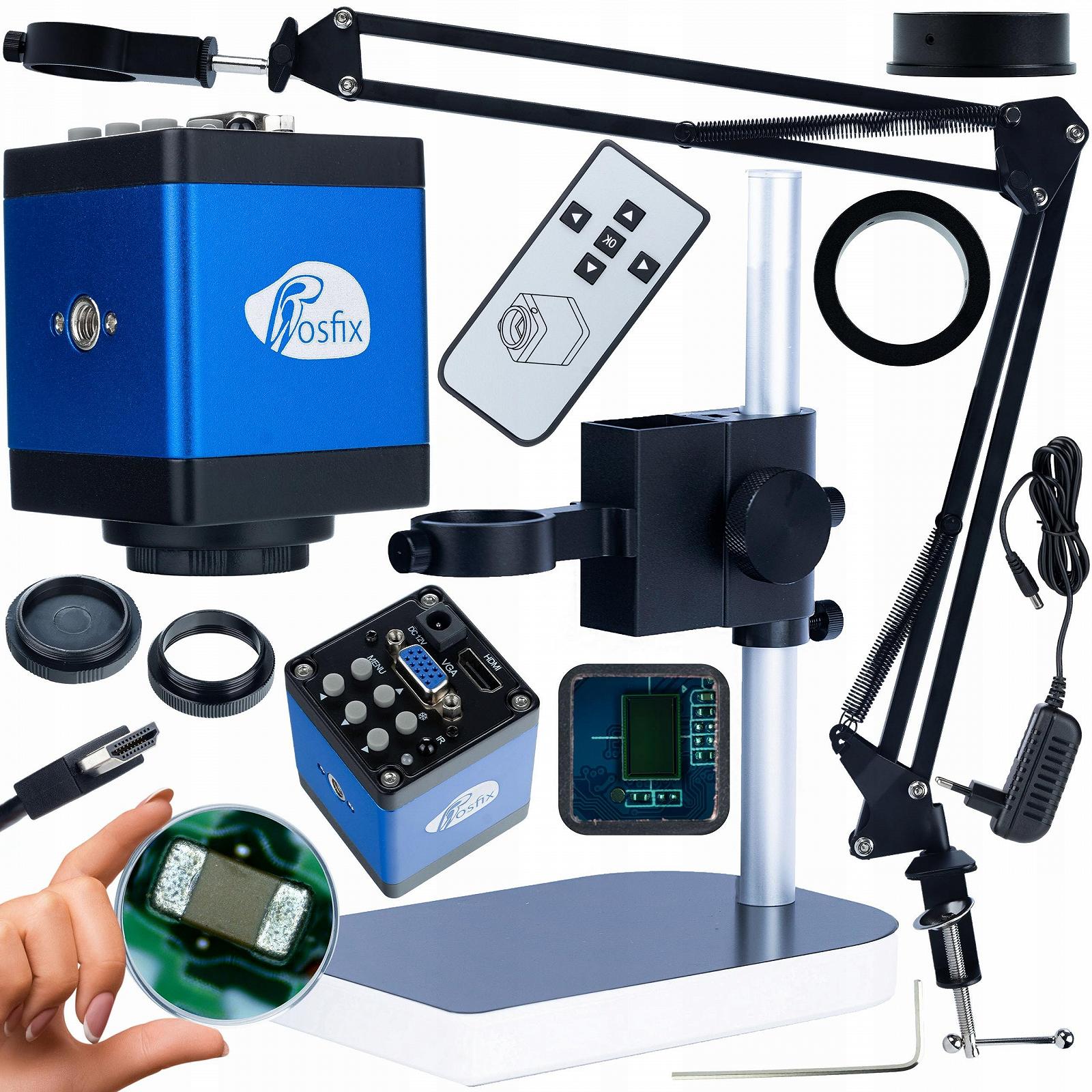 Комплект для микроскопа Rosfix, включающий рычаг ODM-180X, платформу ODM-100X и камеру 2 МП KMDBP-HDMI-VGA, C-Mount, 1080P, 60 кадров/с, для цифровой микроскопии, алюминий, фото №1