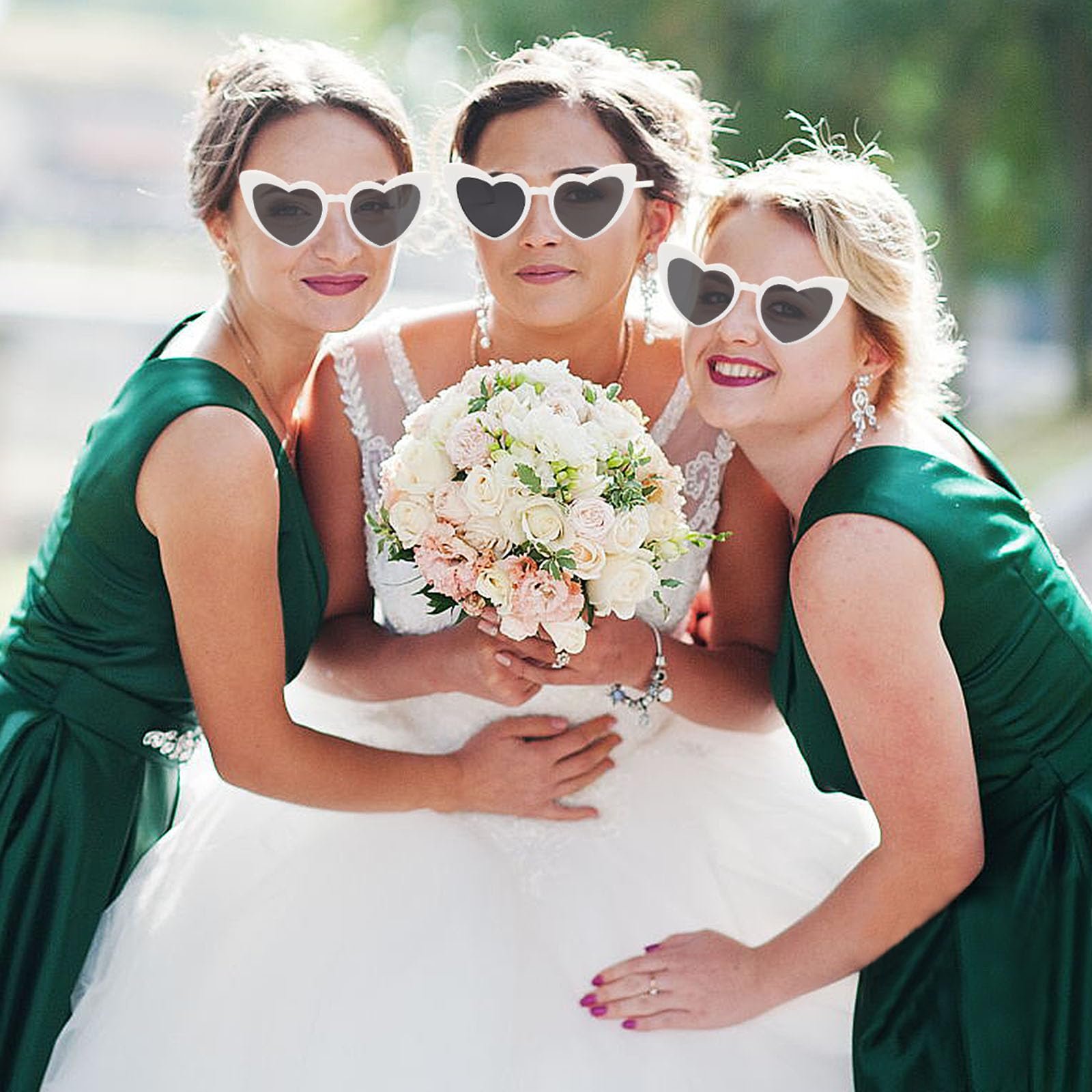 Сонцезахисні Окуляри MOSIERRY Серце Білі, фото №6