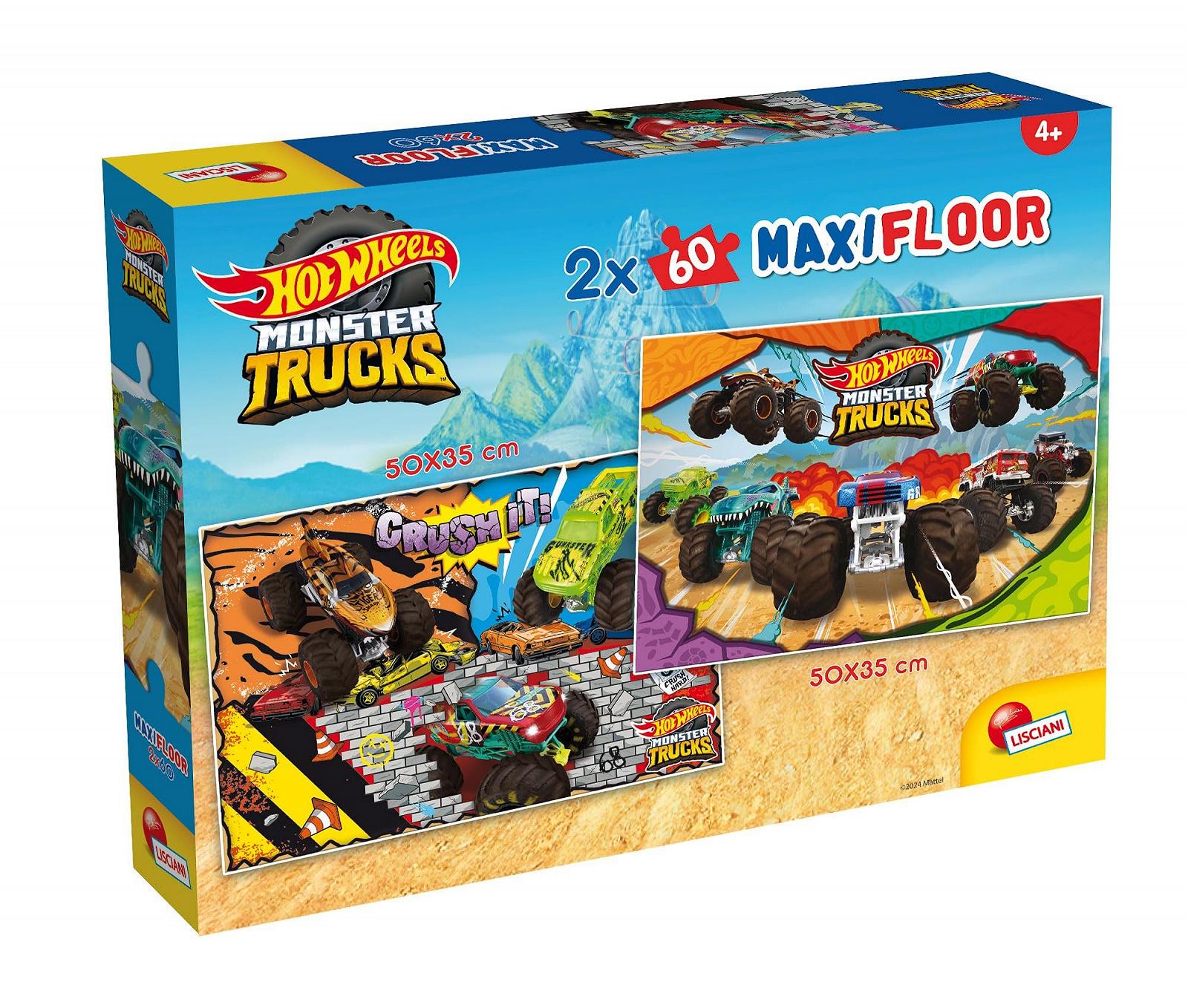 Пазл для пола Lisciani Hot Wheels Maxi Floor Puzzles 2 x 60 деталей 35 x 50 см, фото №1