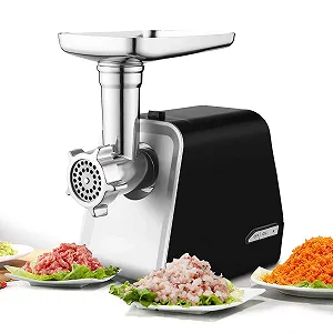 Электрическая мясорубка 1500 Вт 4-в-1 с контейнером для хранения, насадкой для колбас и печенья - Фото 1
