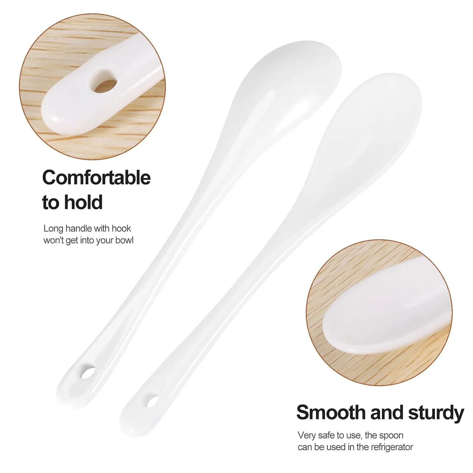 Ложка керамічна Mini Small для яєць, довга для чаю, фото №2