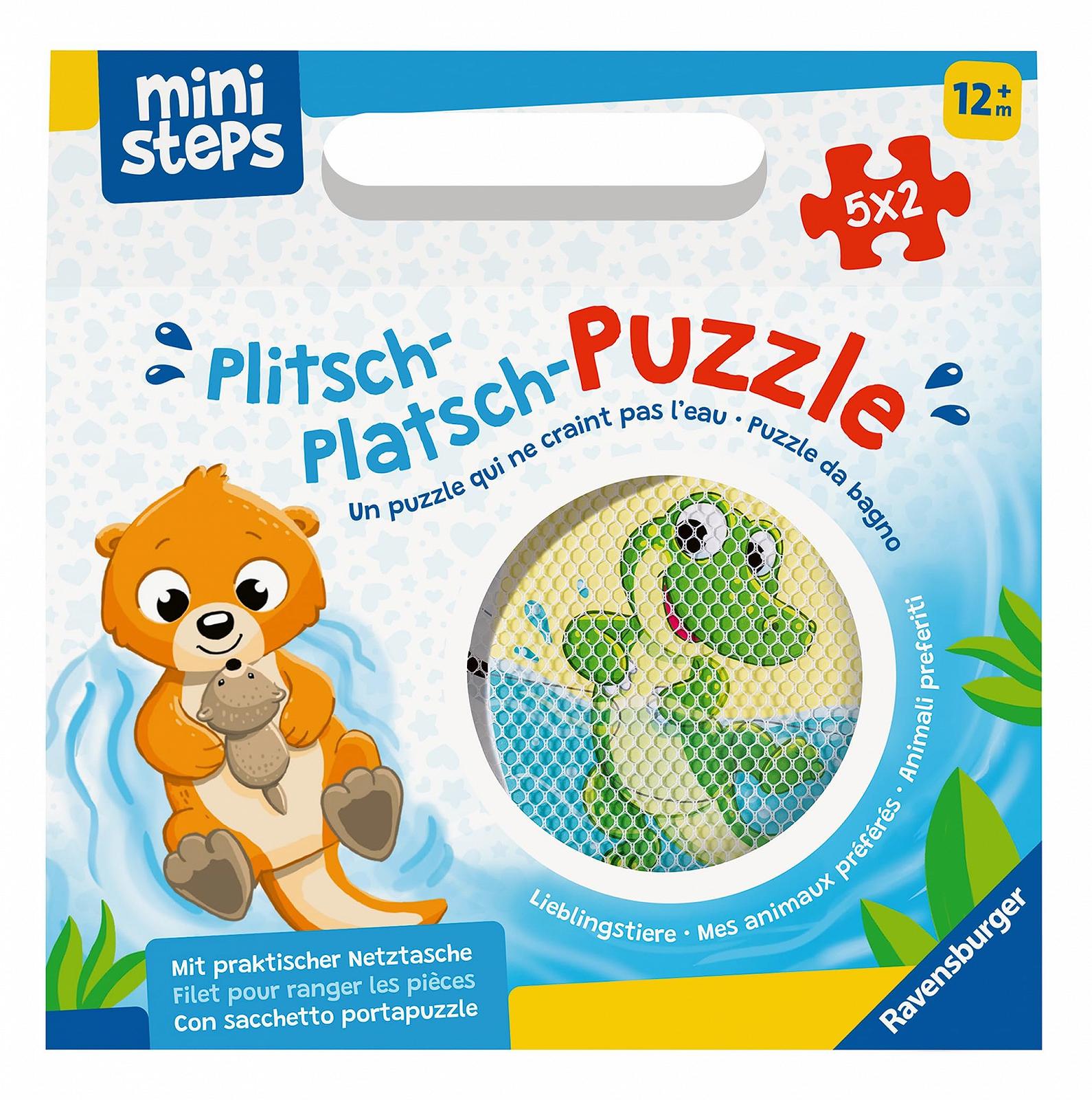 Пазл для ванны Ravensburger ministeps Plitsch-Splash Favourite Animals 4589 10 деталей от 1 года, фото №1