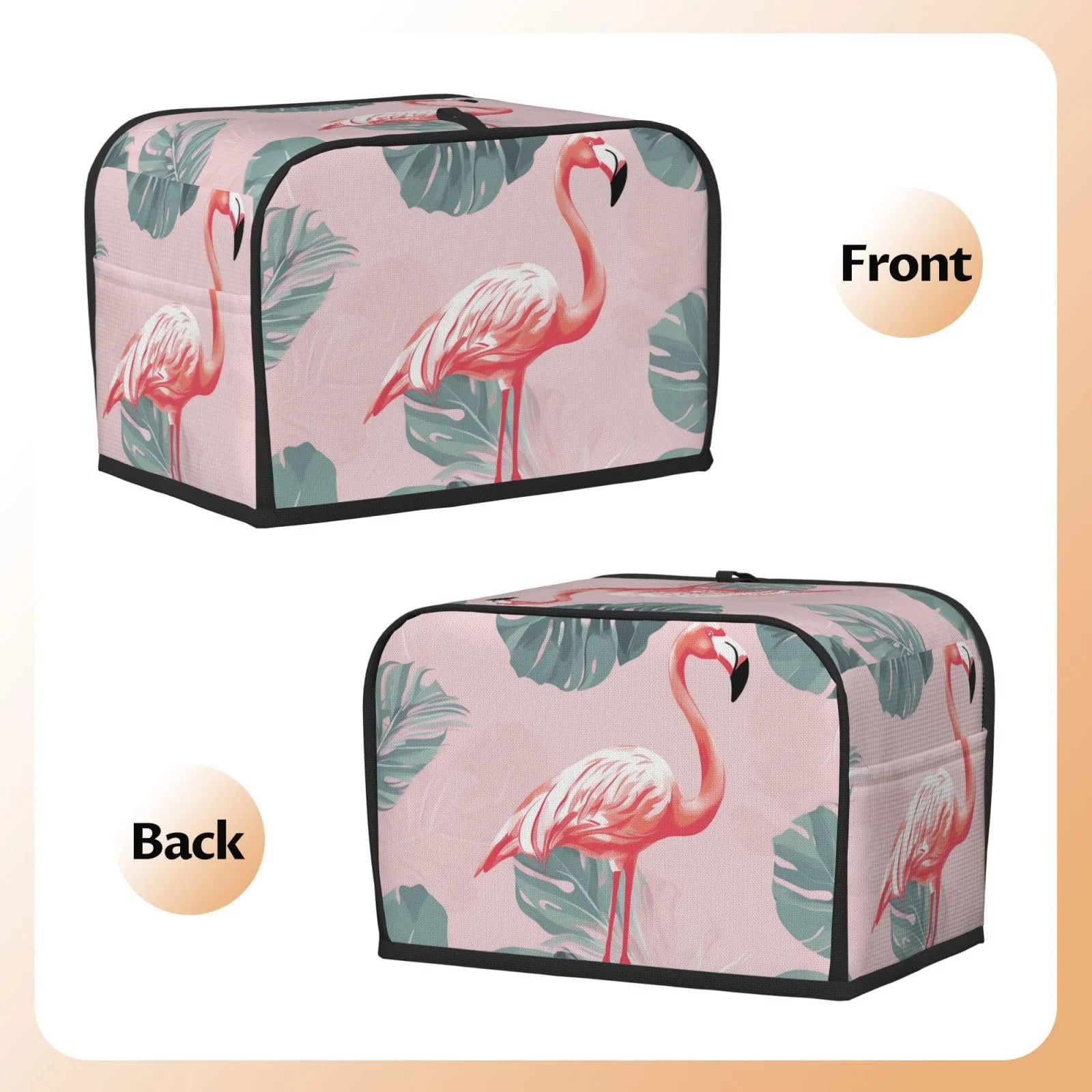 Чохол для тостера на 2 скибки з кишенями Summer Flamingo Palm Leaves, фото №6 Чохол для тостера на 2 скибки з кишенями Summer Flamingo Palm Leaves, фото №6