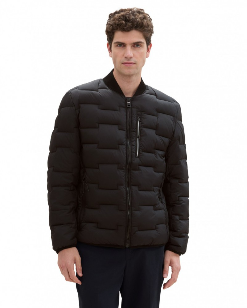 Куртка Tom Tailor QUILTED BOMBER JACKET Черный S, фото №1