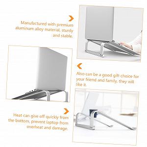 Подставка для ноутбука Vaguelly Эргономичная Алюминиевая Портативная Охлаждающая Серебристый synthetic.ua - Фото 1
