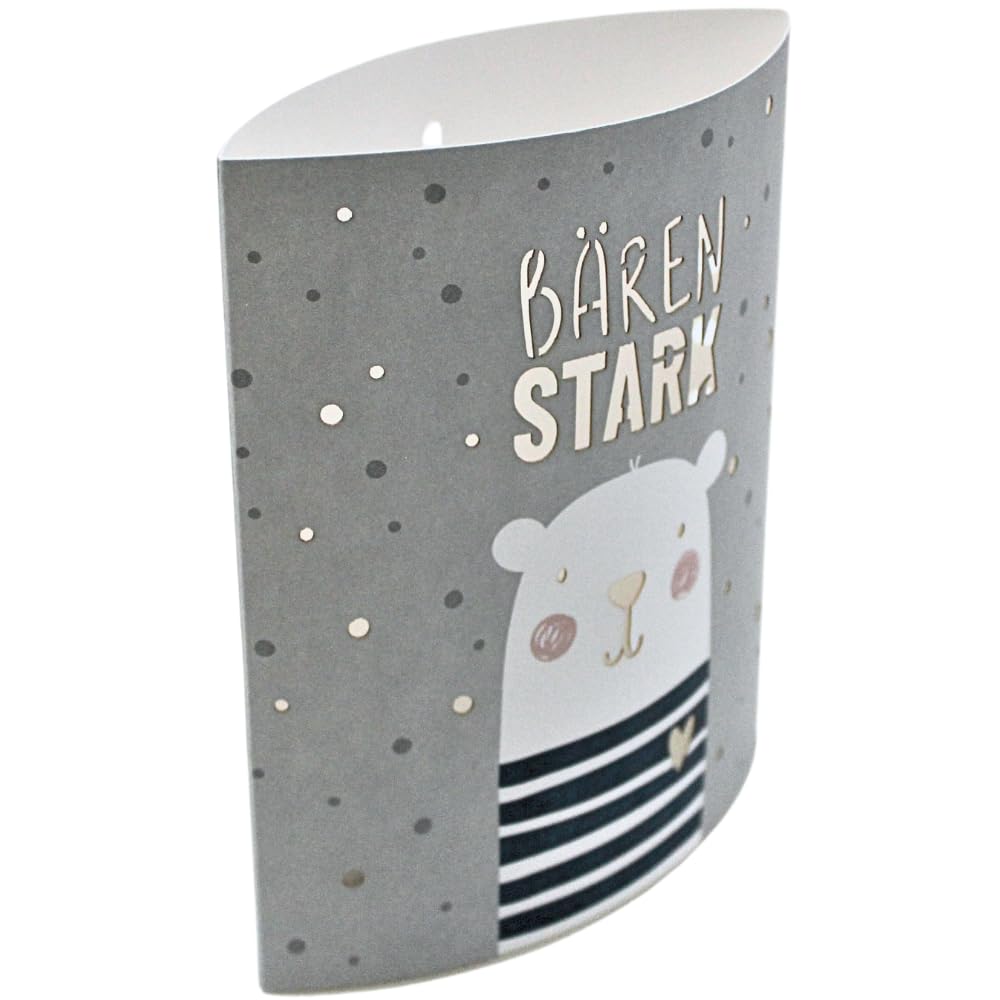 Лампа LED Мотив Ведмідь "Сильний Ведмідь" 13 x 5 x 16 см Сірий, фото №5