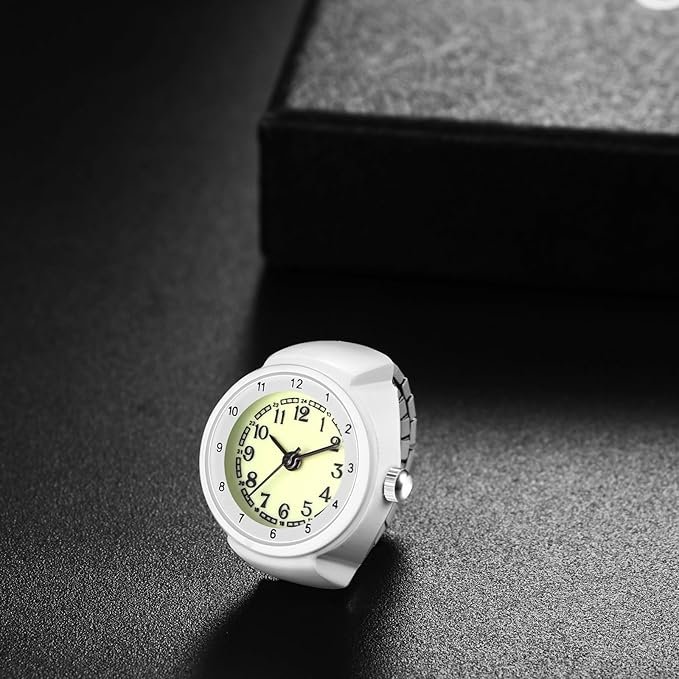 Женские часы-кольцо OIDEA с эластичным кольцом: круглые часы на палец, фото №4