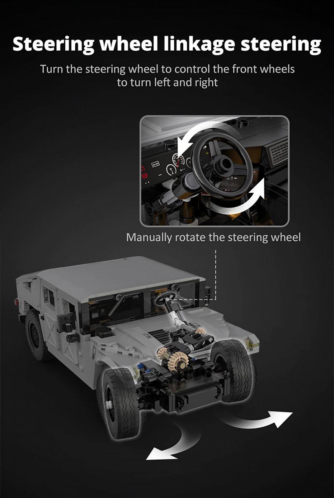 Конструктор CaDA Humvee Позашляховик 1380 деталі, фото №6