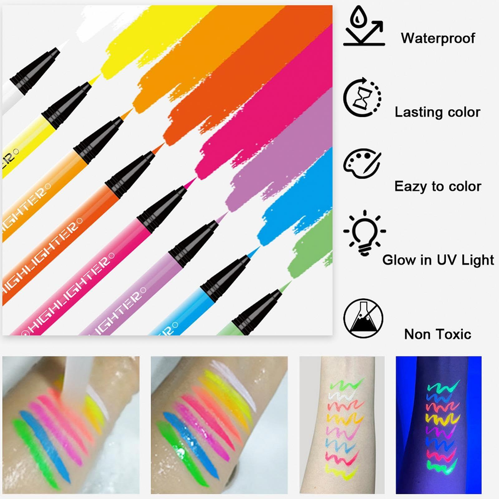 Набір підводок для очей UV, 8 кольорів, рідка, фото №5