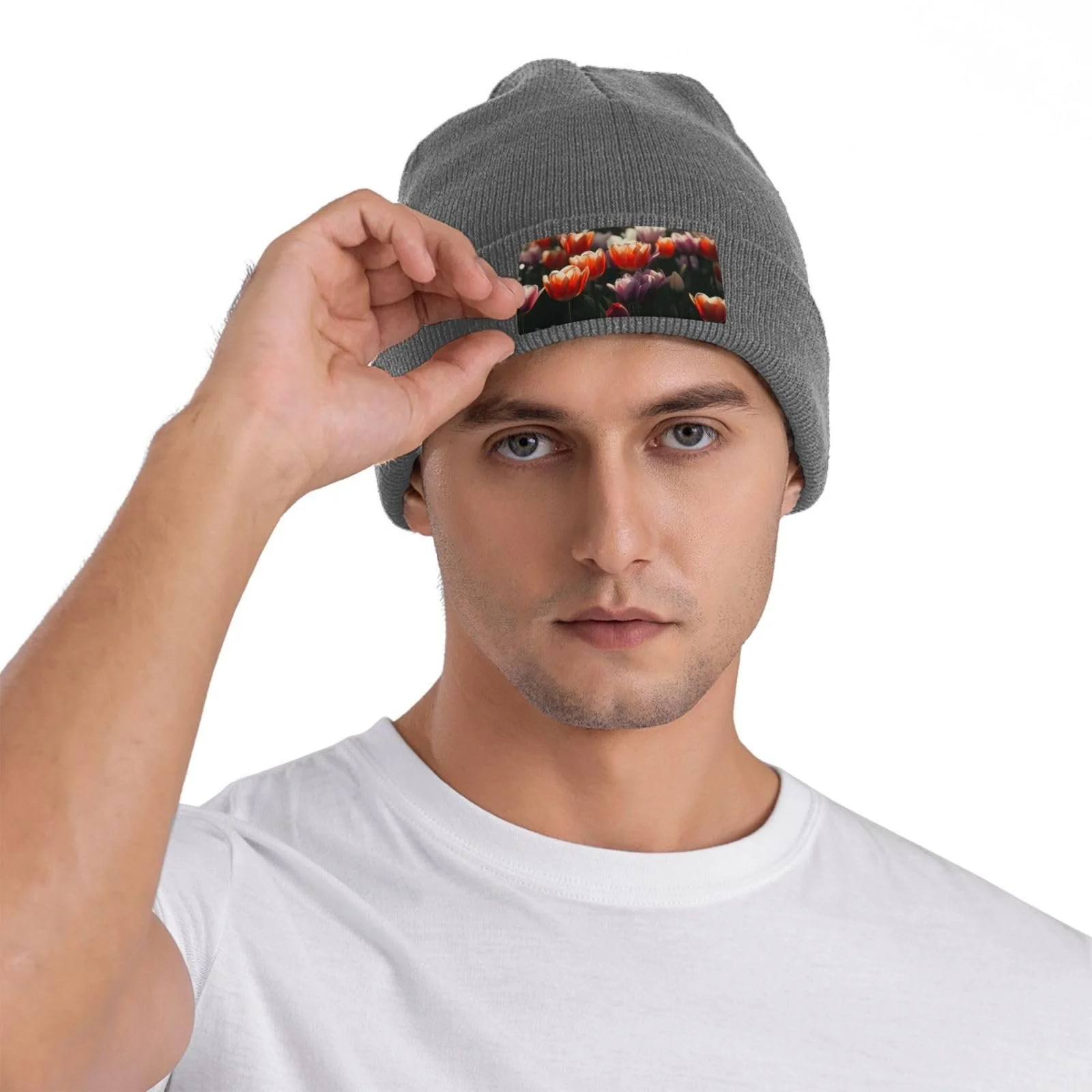 В'язана шапка з квітами для жінок  Frühlingssaison, зимова тепла, фото №8