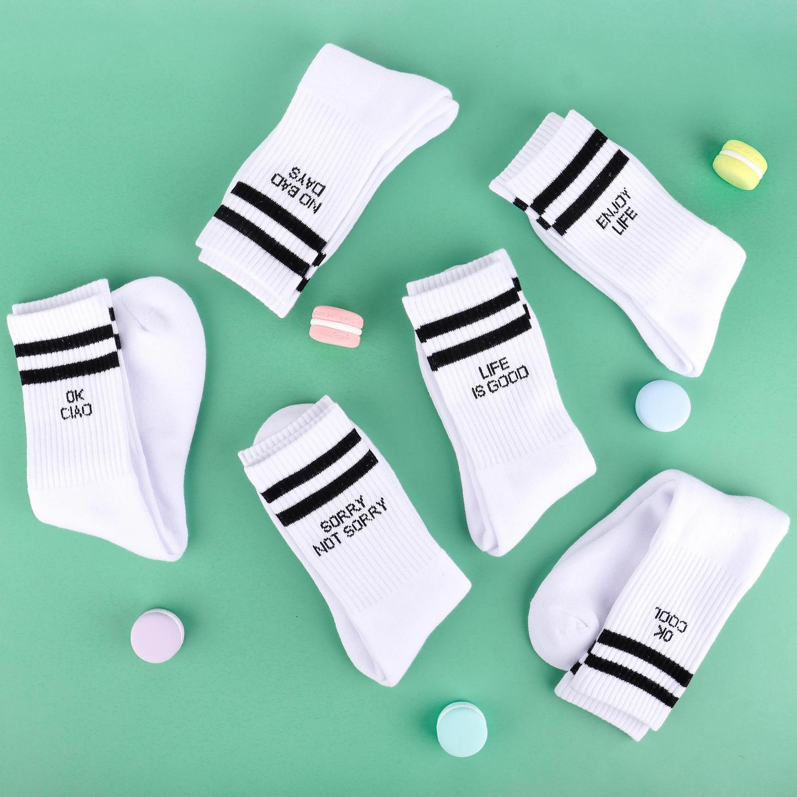 Теннисные носки Belloxis 6 пар Женские 6-8 Мужские 43-46 Спортивные носки Белые, фото №4