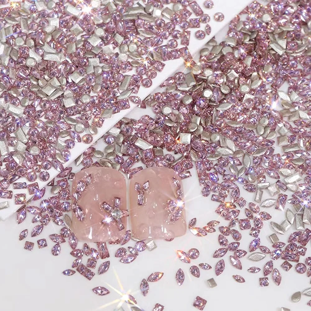 Стразы для ногтей Цирконий Розовый Разные формы 2 мм, фото №5 Стразы для ногтей Цирконий Розовый Разные формы 2 мм, фото №5