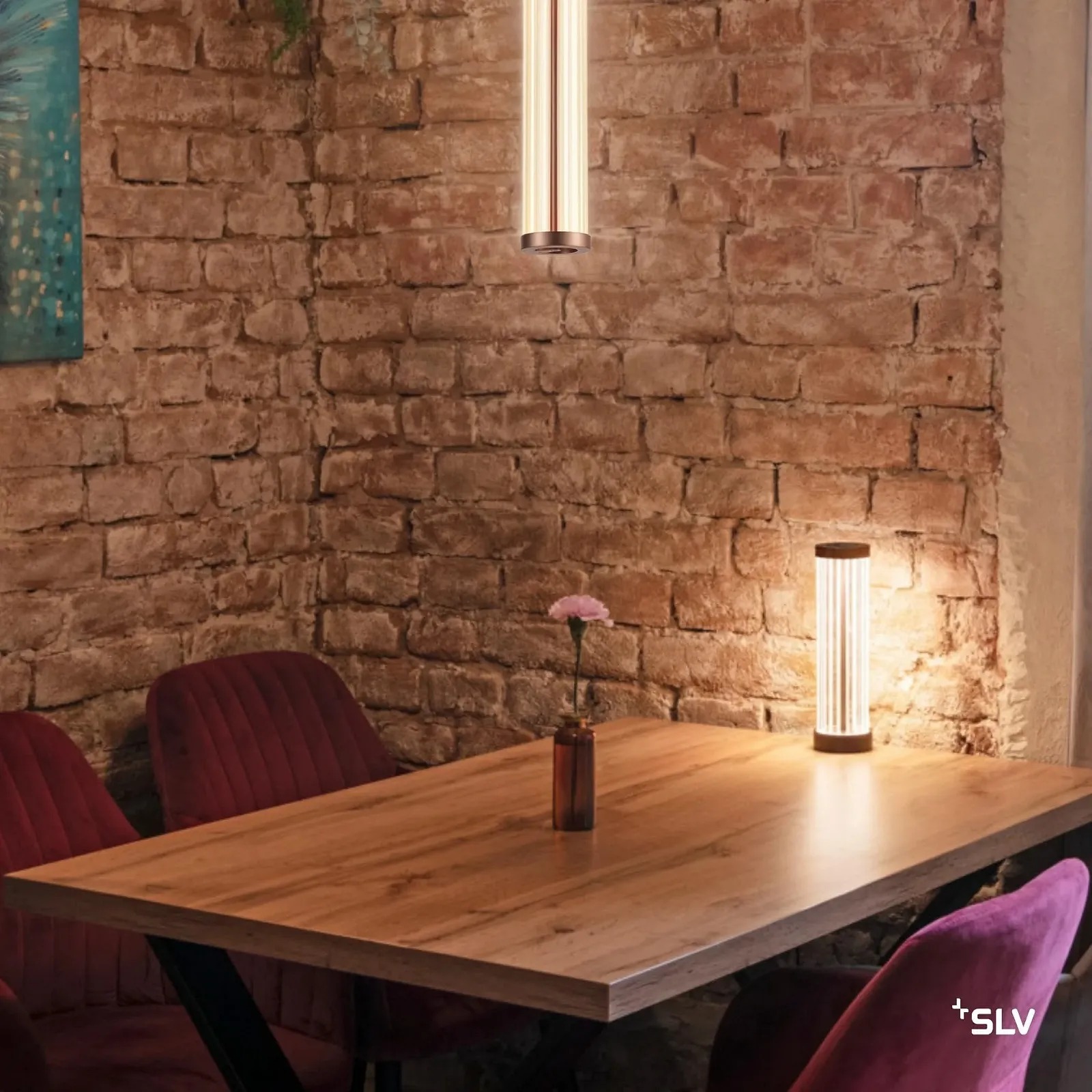 Настільна лампа SLV Quimera Glass LED Мідь, фото №2