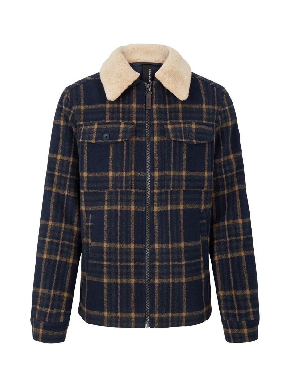 Куртка Tom Tailor check shirt jacket 1033512-30545 Темно-синий S, фото №3