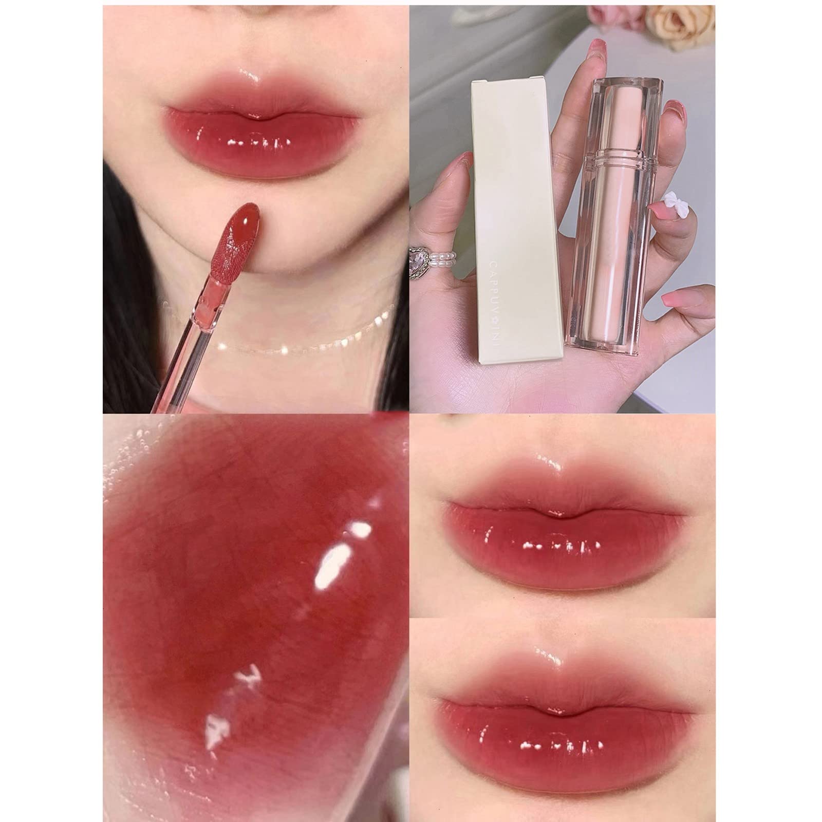 Блиск для губ Ice Tea Face Water Light Glass Jelly Lip Triangle Transparent 30 мл C, One Size, фото №3