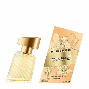 Парфюмированная вода bruno banani Vanilla Muse Фруктовый янтарный аромат с белыми цветами, персиком и ванилью Интенсивный, стойкий и соблазнительно женственный, 30 мл synthetic.ua - Фото 1