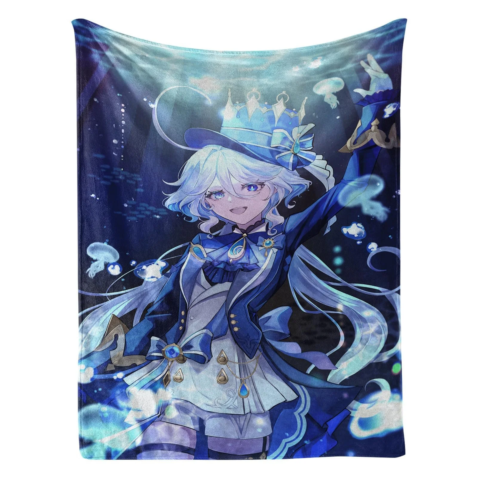 Одеяло Фланелевое Xingbiyou Furina Genshin Impact Мягкое Одеяло для Дивана 150 x 200 см, фото №1