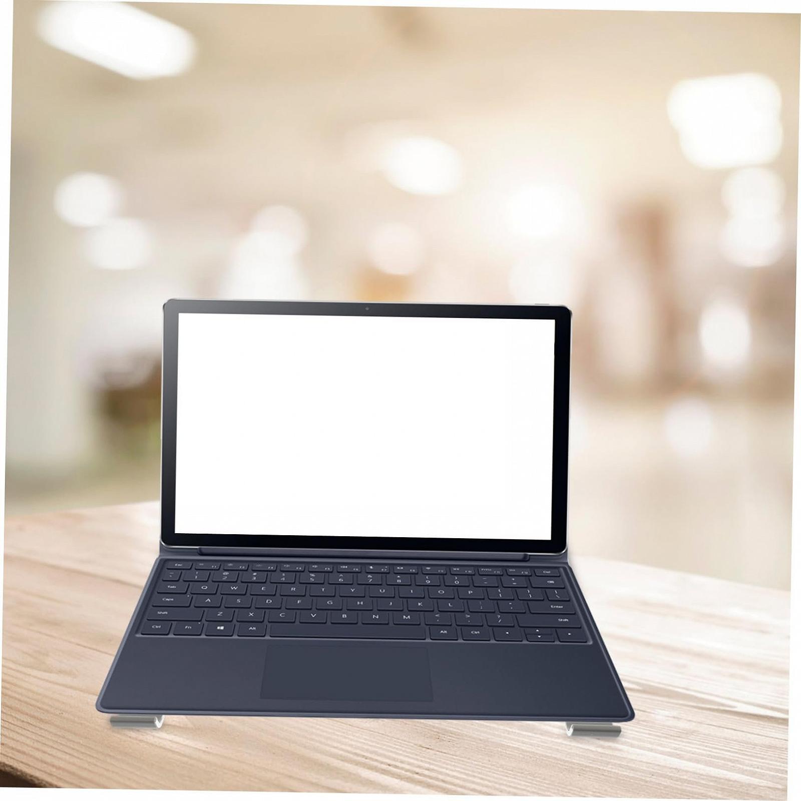 Подставка для ноутбука Sewroro Алюминиевая Настольная Подставка-Держатель с Нескользящей Силиконовой Защитой Легкая Стабильная Подставка для Ноутбука с Теплоотдачей для ПК и Планшета Серебряная, фото №6