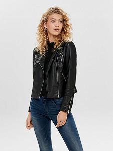 Куртка ONLY ONLGEMMA Faux Leather Biker OTW NOOS 15153079 из искусственной кожи Черный M - Фото 1