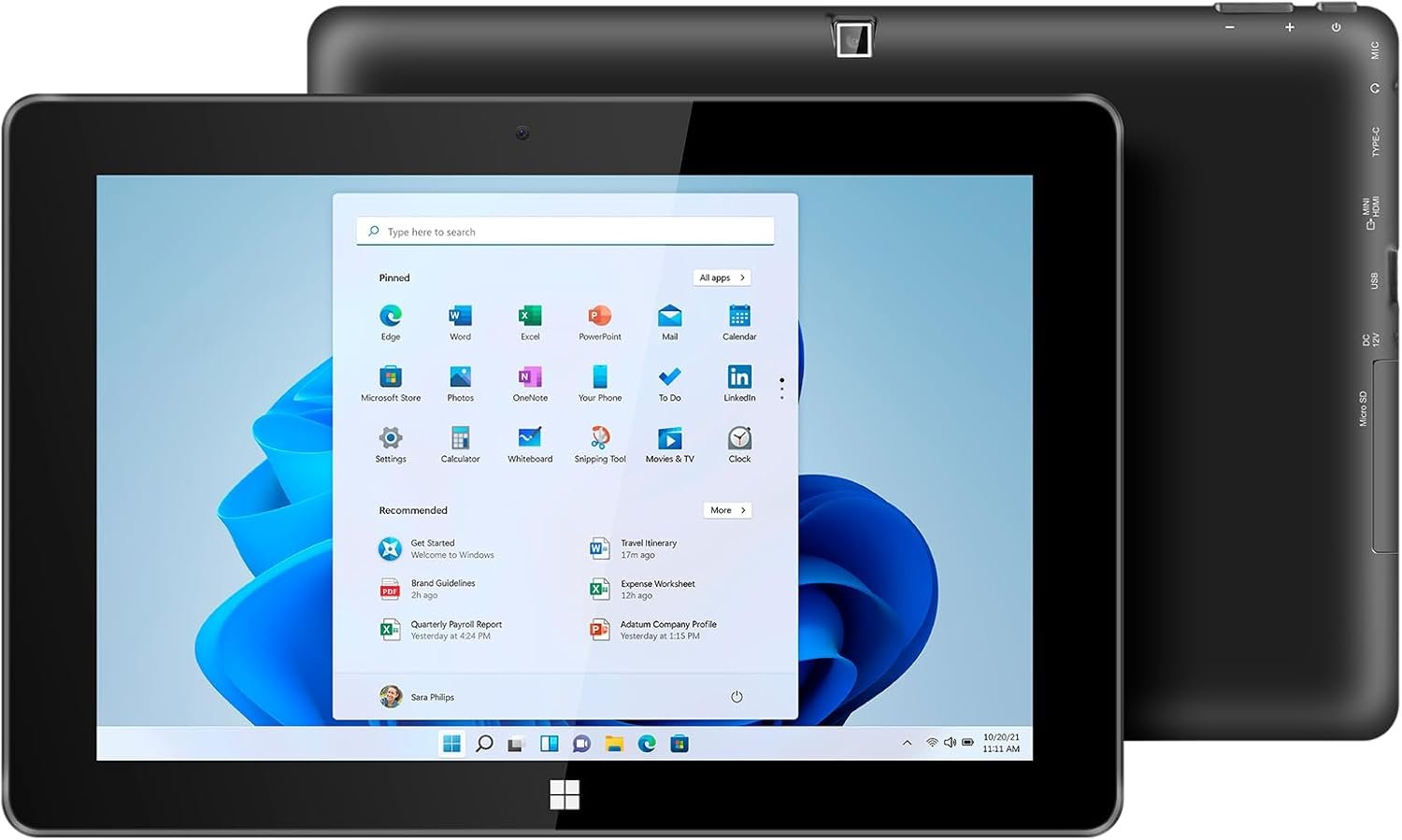 Планшет 10.1" Kruger&Matz Edge 1089 8/256GB Wi-Fi 2 ядра Windows 11 Pro Черный, фото №3