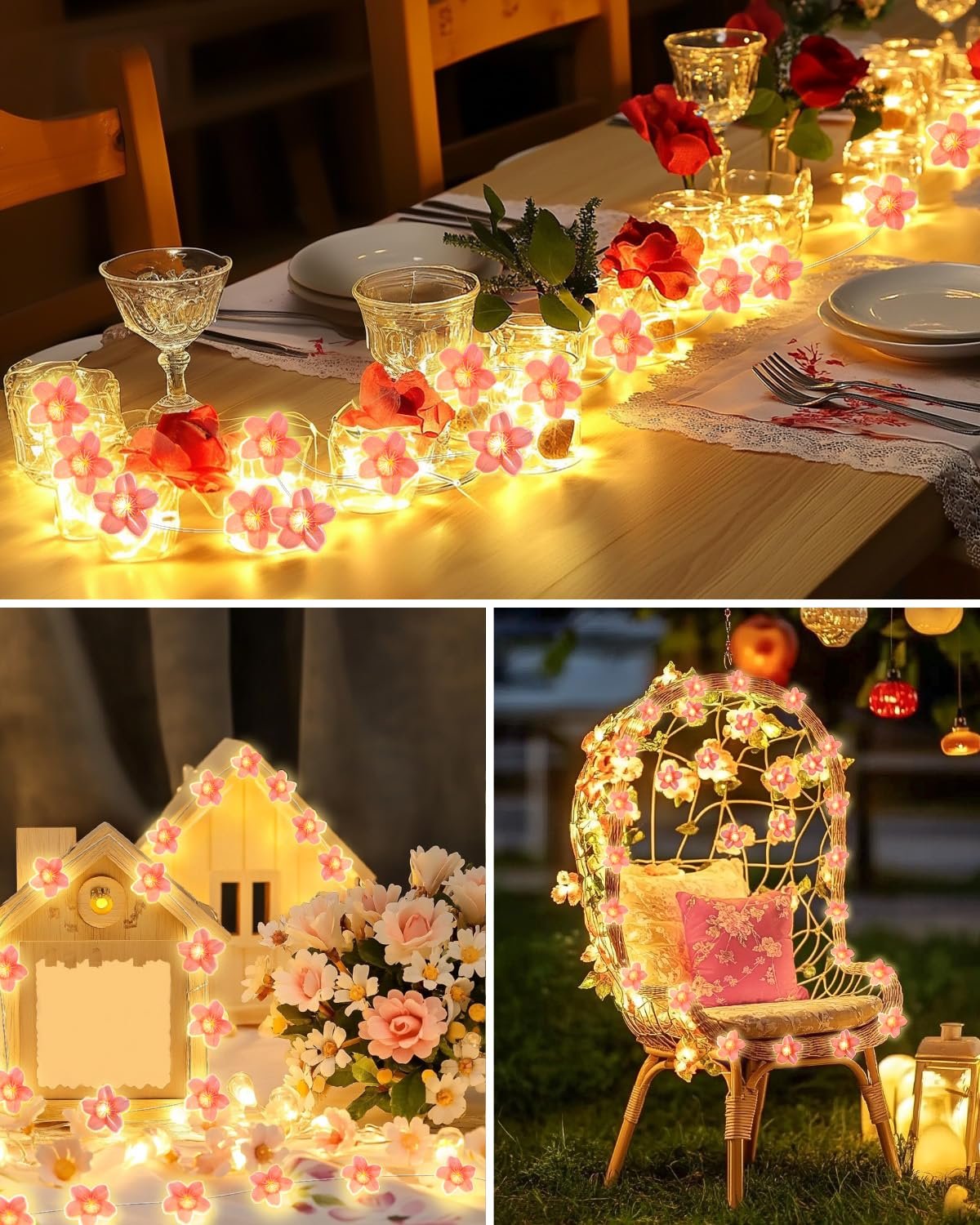 LED Гирлянда Dalugo Цветы вишни 20 LED 2 м, фото №7