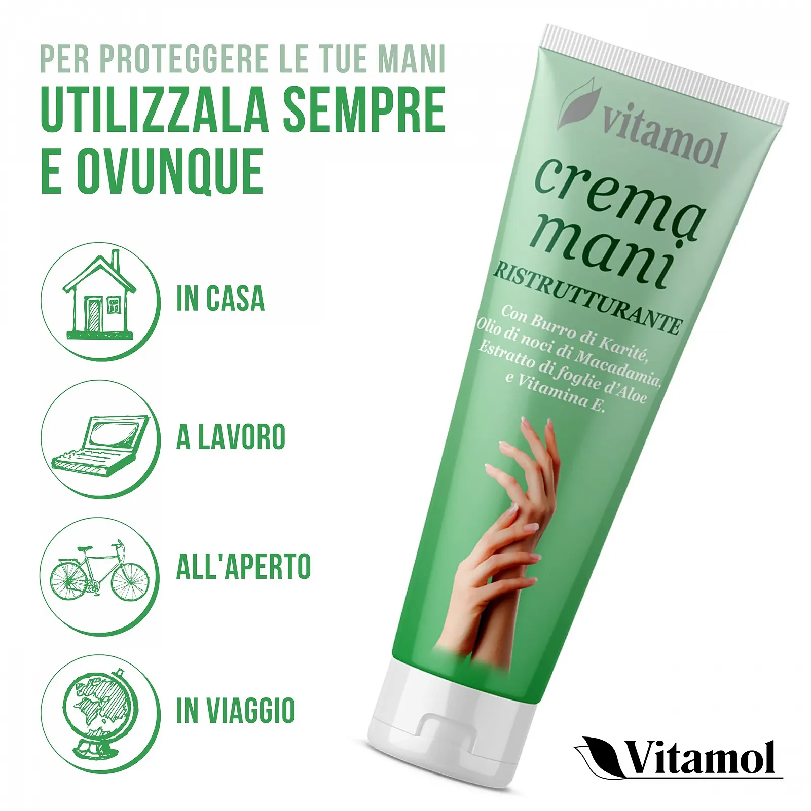 Крем для рук Vitamol Питательный Восстанавливающий для сухой и чувствительной кожи, 100 мл, фото №3