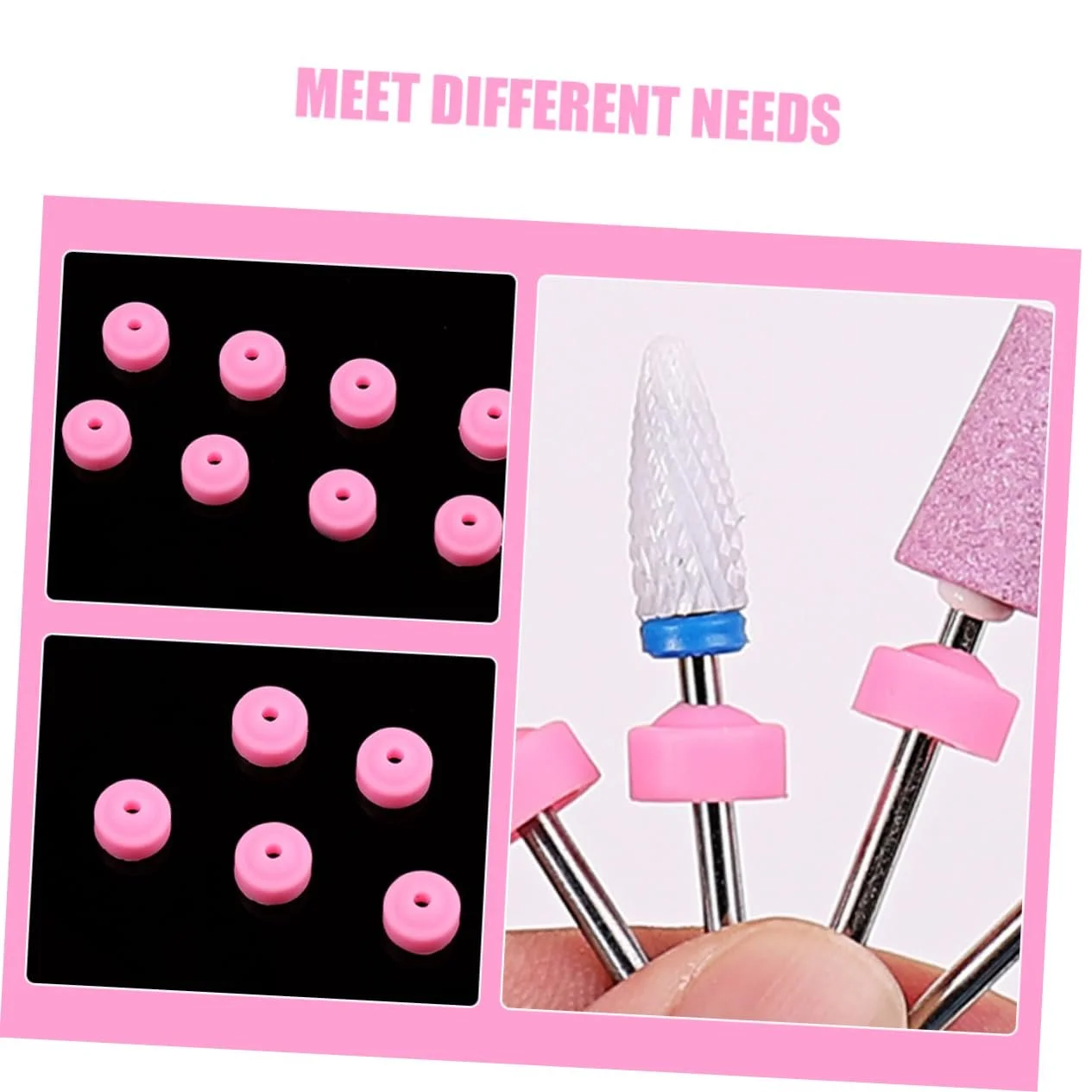 Набор расходных инструментов для маникюра WRITWAA 15 шт. Розовый, фото №3