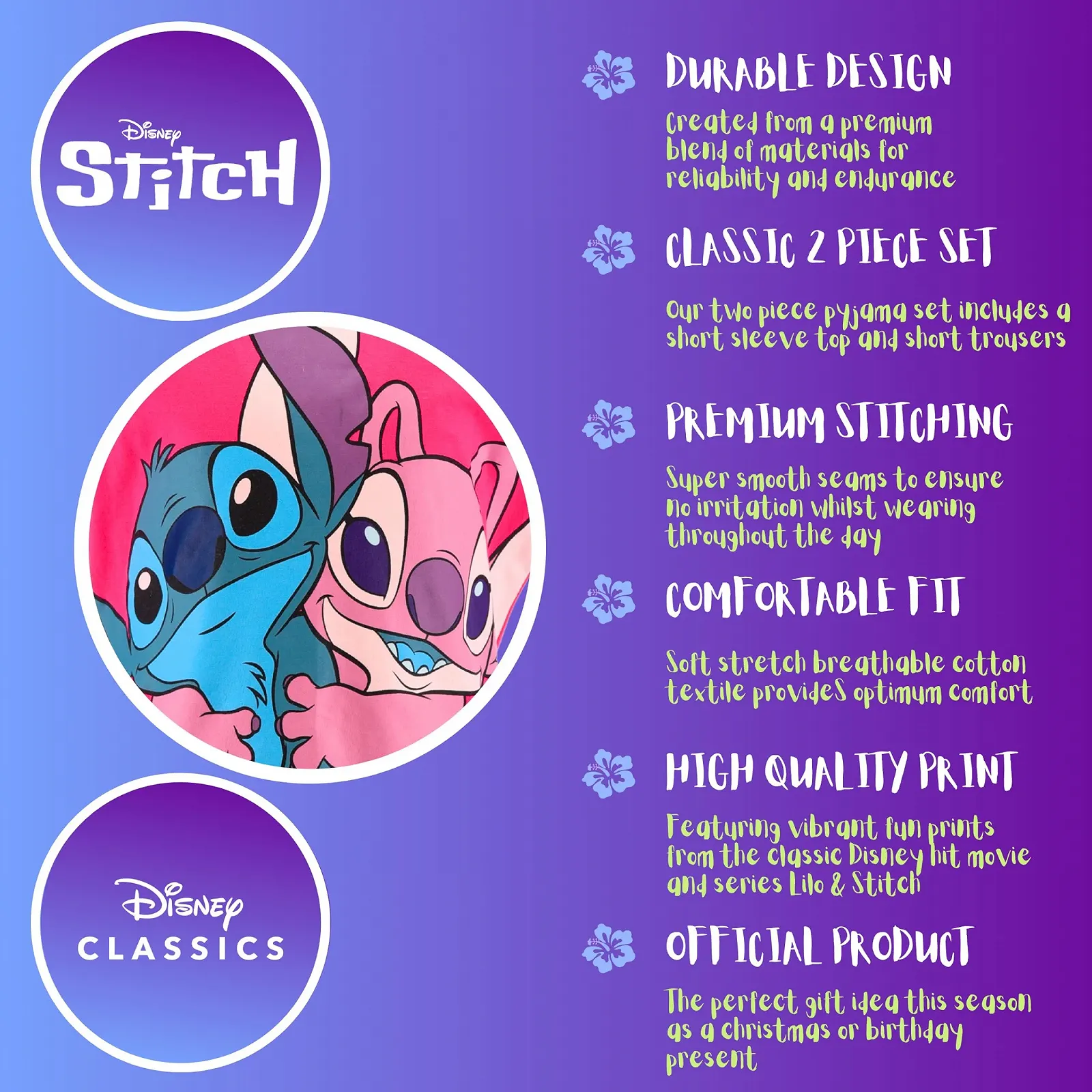 Комплект Бавовняний Disney Stitch & Angel для Дівчаток Літній Forever Together, фото №5 Комплект Бавовняний Disney Stitch & Angel для Дівчаток Літній Forever Together, фото №5