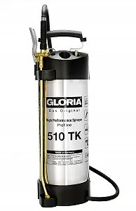Опрыскиватель высокого давления GLORIA Profiline 510 TK 10 л нержавеющая сталь манометр 6 бар маслостойкий - Фото 1