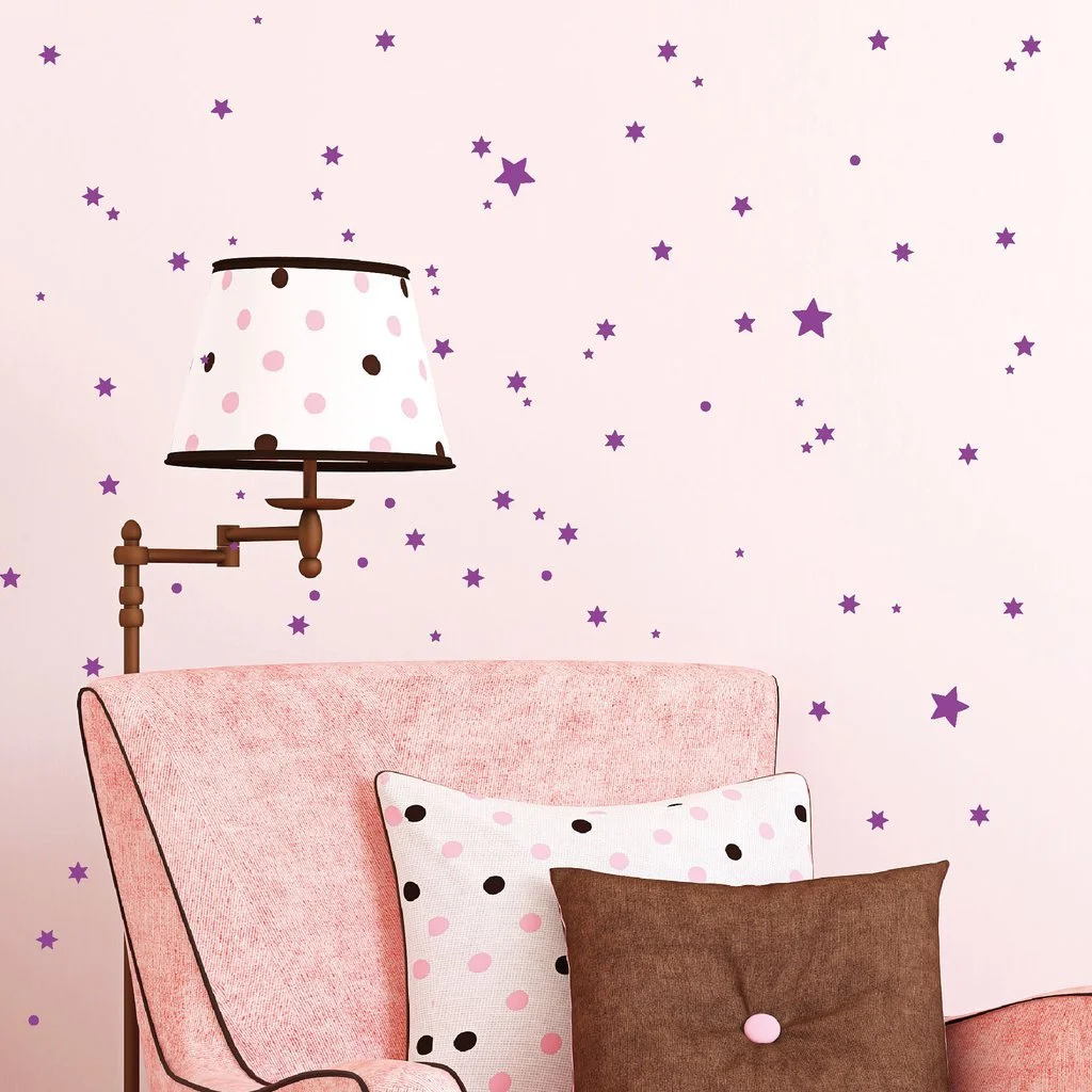 Наклейка на стену Wall Tattoo Loft Little Stars Набор из 53 шт. Белый, фото №4