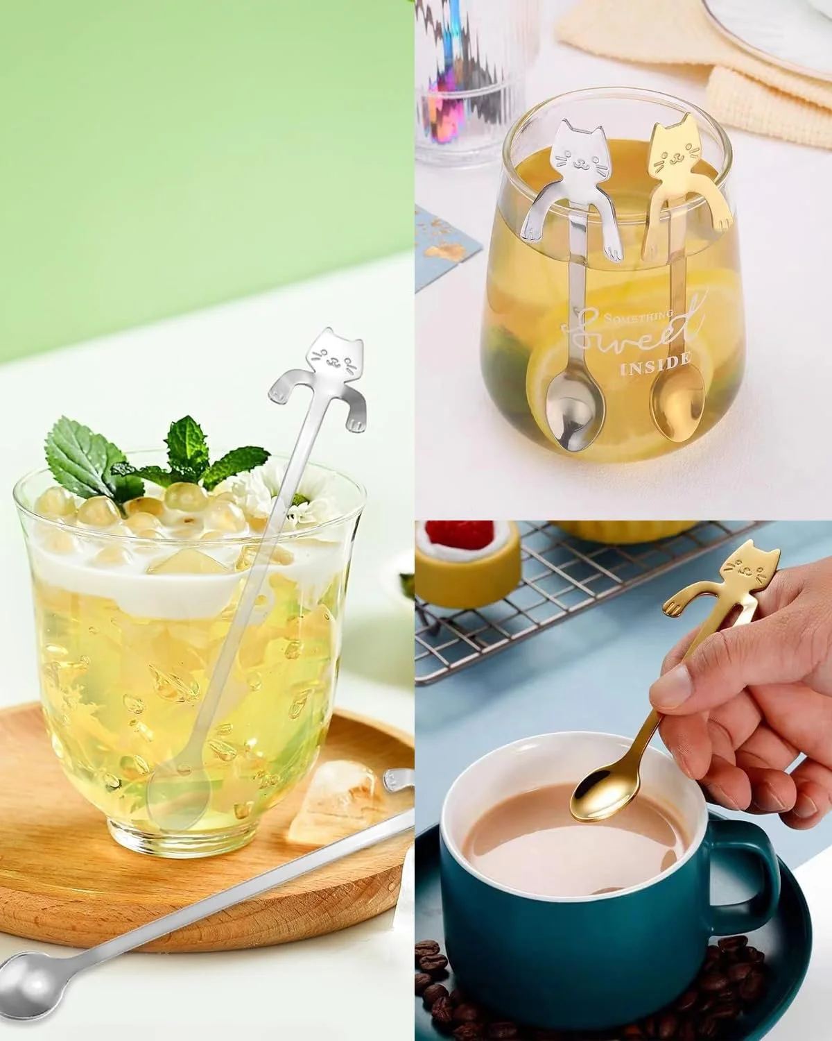 Набір кавових ложок 'Кіт', 3 шт, фото №6