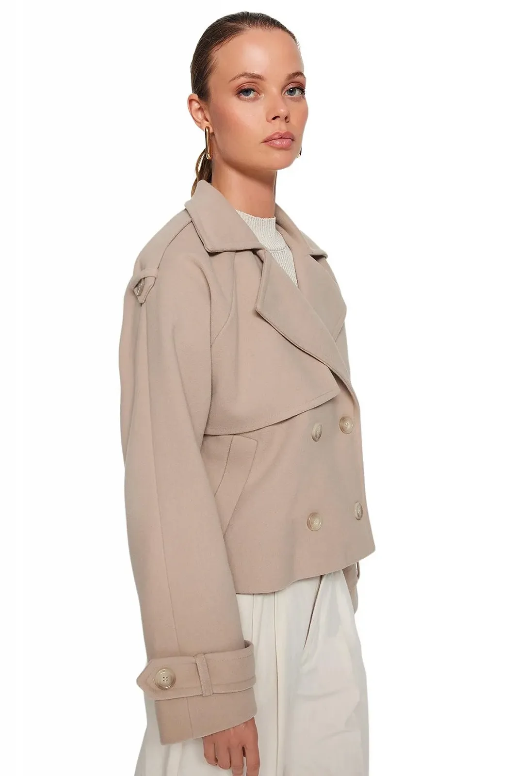 Пальто TRENDYOL Пряме, фото №3