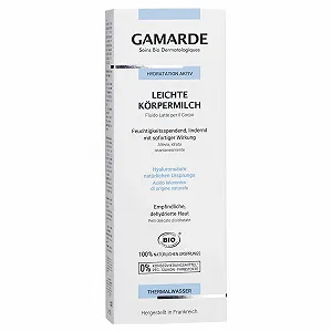 Молочко для тела GAMARDE Organic Cosmetics Лёгкое с гиалуроновой кислотой, алоэ вера, аргановым маслом, маслом лесного ореха и пчелиным воском для чувствительной, сухой кожи для мужчин и женщин веганский 200 мл - Фото 1