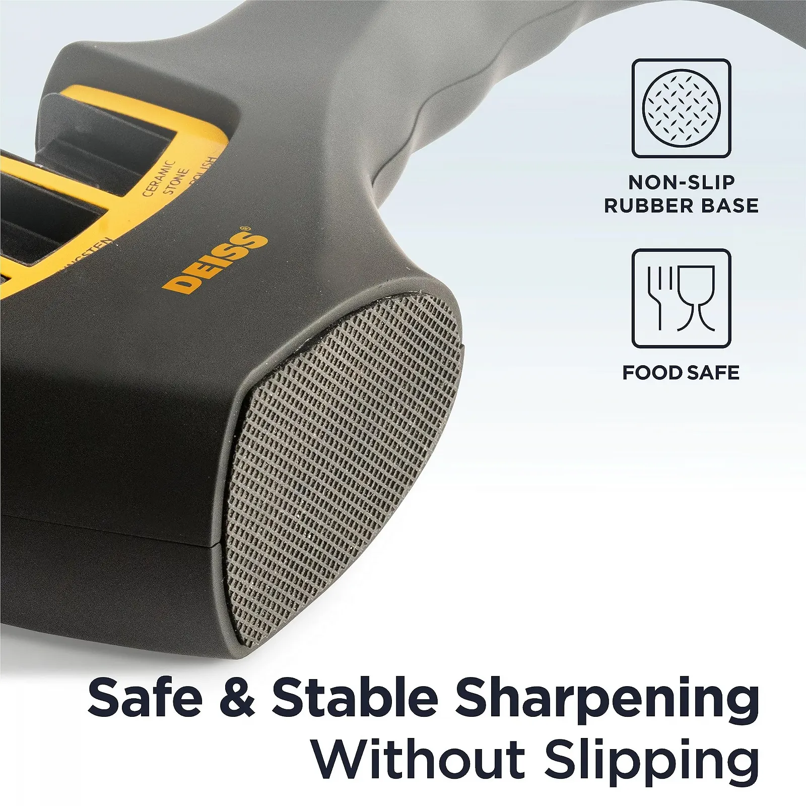 Точило для кухонних та кишенькових ножів Deiss PRO 3-ступінчаста Помаранчева, фото №5