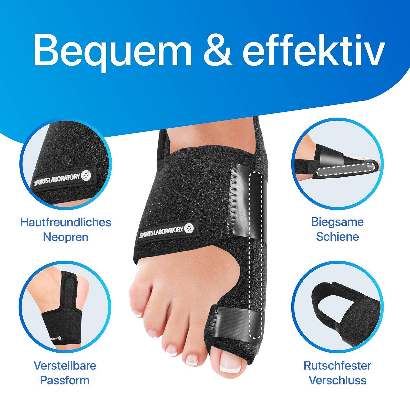 Комплект для корекції Hallux Valgus Sports Laboratory для дня і ночі 2 x шини Hallux Valgus, фото №2