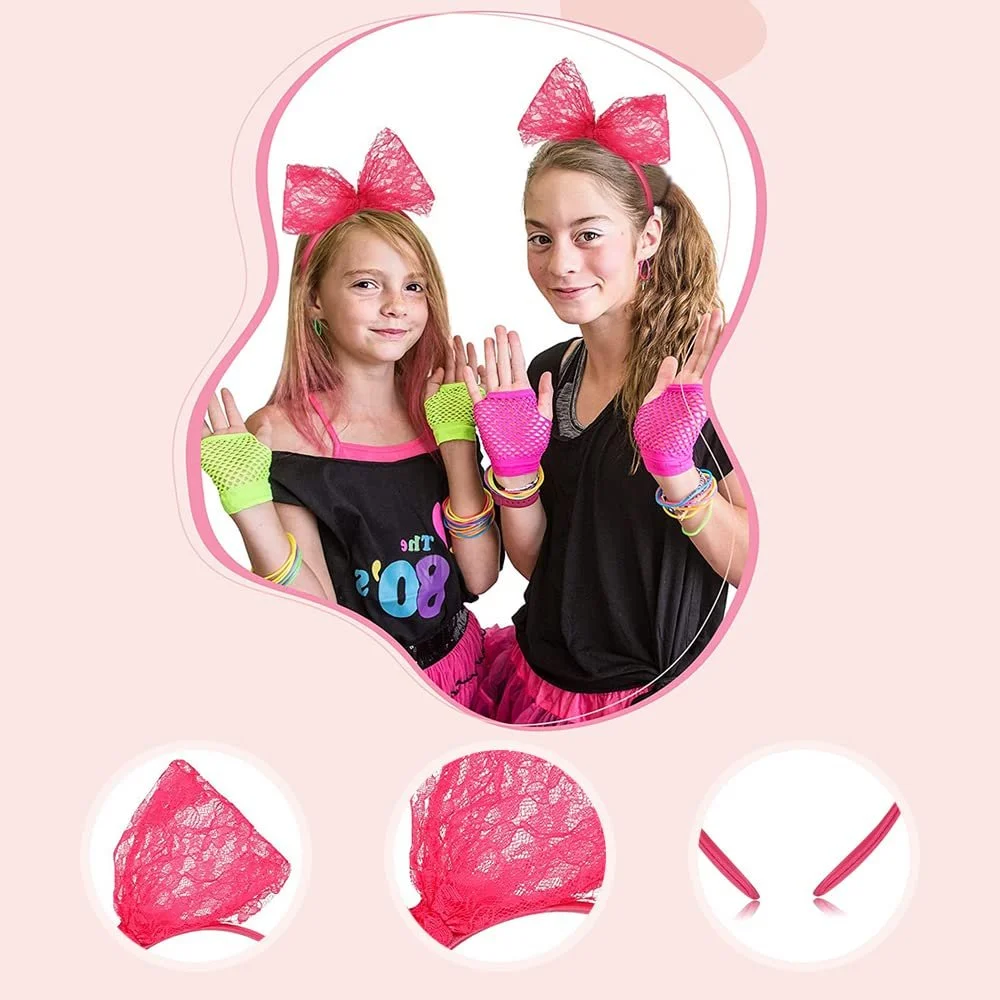 Неонова мереживна Обруч на голову Ретро, фото №4