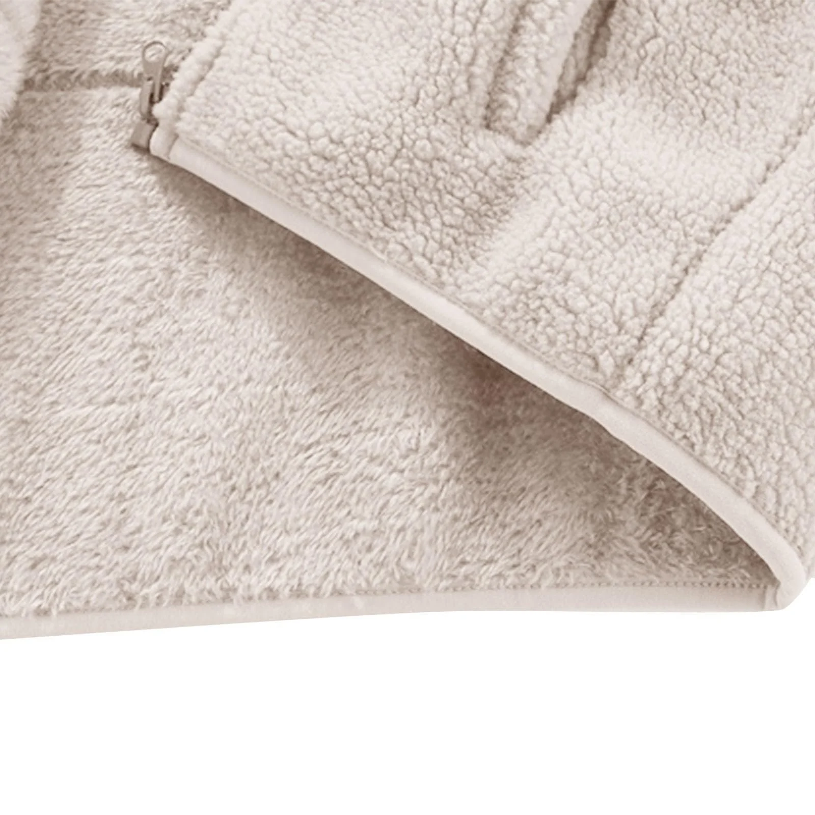 Флісова куртка NZYIHAO для дівчат, тепла дитяча зимова куртка з флісу на блискавці з високим коміром, фото №4