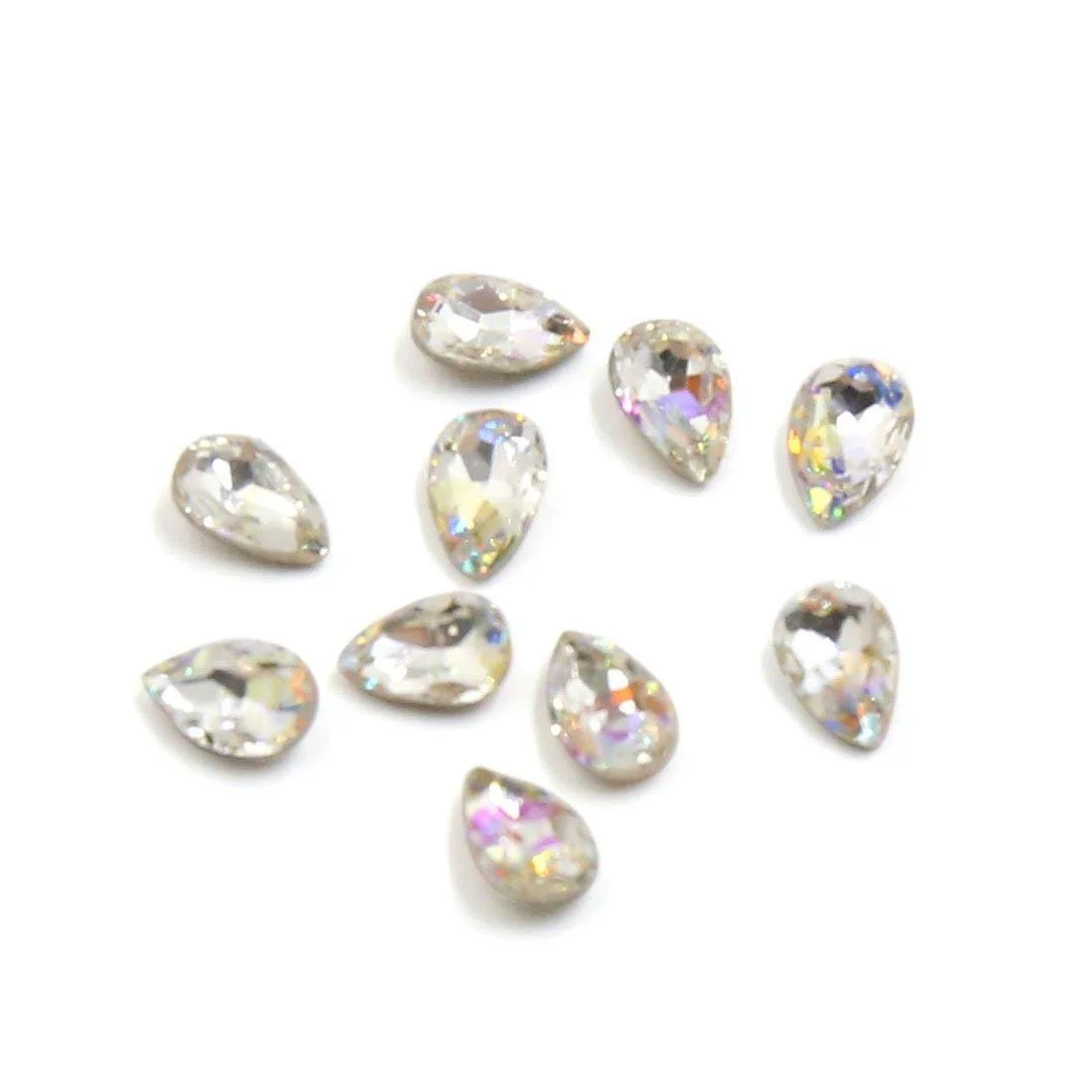 Стрази Краплеподібні XYWHPGV 10 шт Білий, фото №1