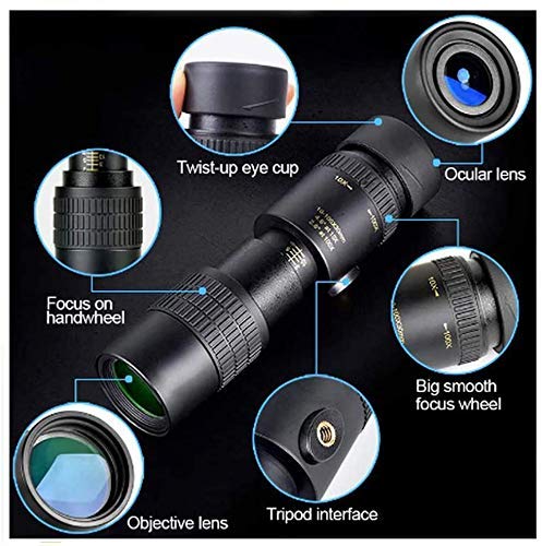 Монокуляр WHXJ 4k Super Telephoto Zoom 10-300 x 40 мм з тримачем для телефону та штативом, фото №7