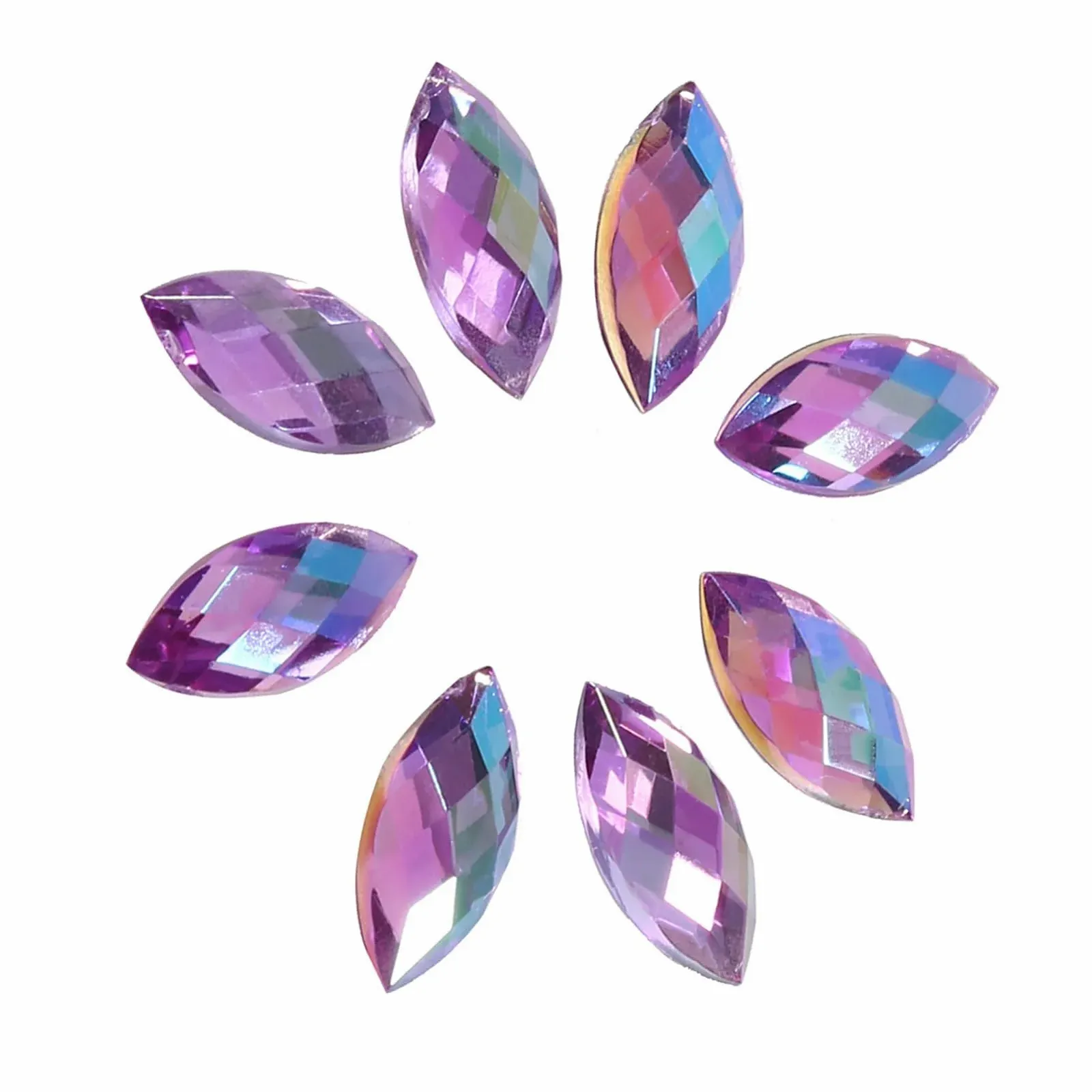 Стрази Плоскі 7X15MM 500 шт. Яскраві, фото №9