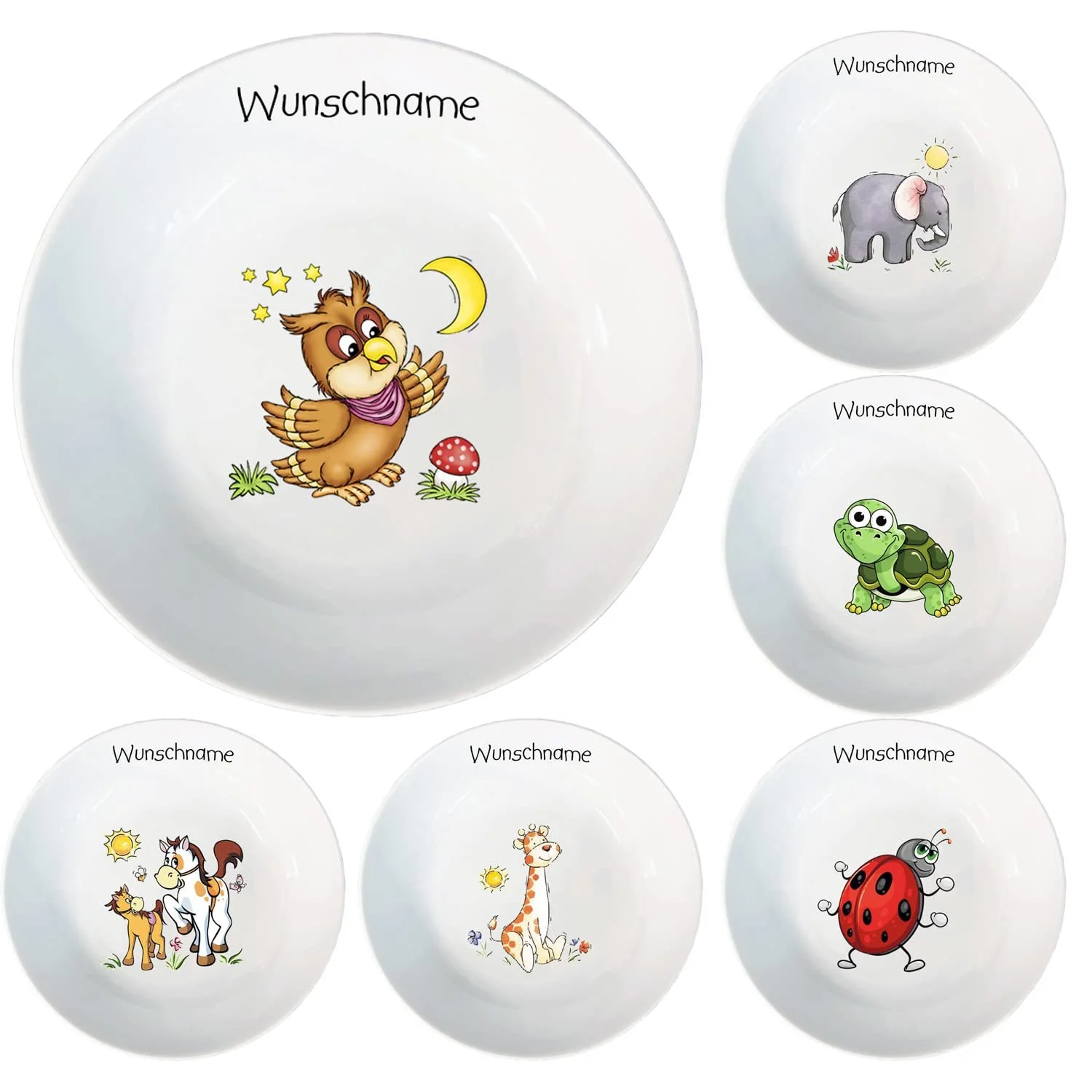 Детская тарелка для хлопьев Doriantrade, фарфор, с изображением животных, фото №1 Детская тарелка для хлопьев Doriantrade, фарфор, с изображением животных, фото №1