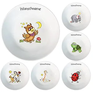 Детская тарелка для хлопьев Doriantrade, фарфор, с изображением животных - Фото 1