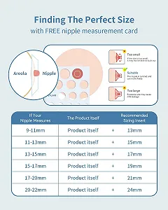Вставка для фланця 10 шт. 13/15/17/19/21 мм, аксесуари для електричних молоковідсмоктувачів, може зменшити канал 24 мм до інших розмірів, без BPA synthetic.ua - Фото 1