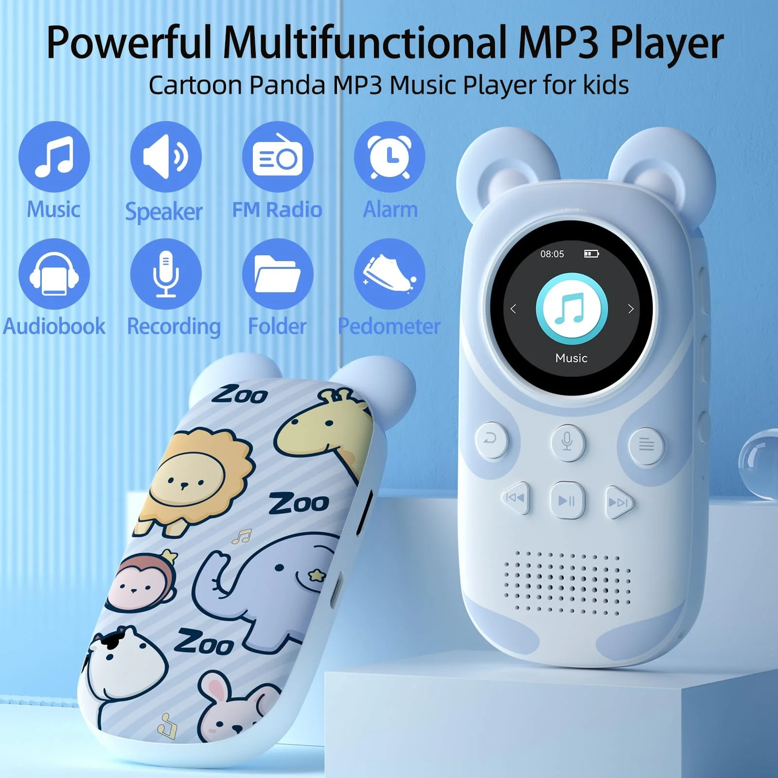 MP3 плеєр Дитячий Panda 32 ГБ Bluetooth 5.3 Чорний, фото №7