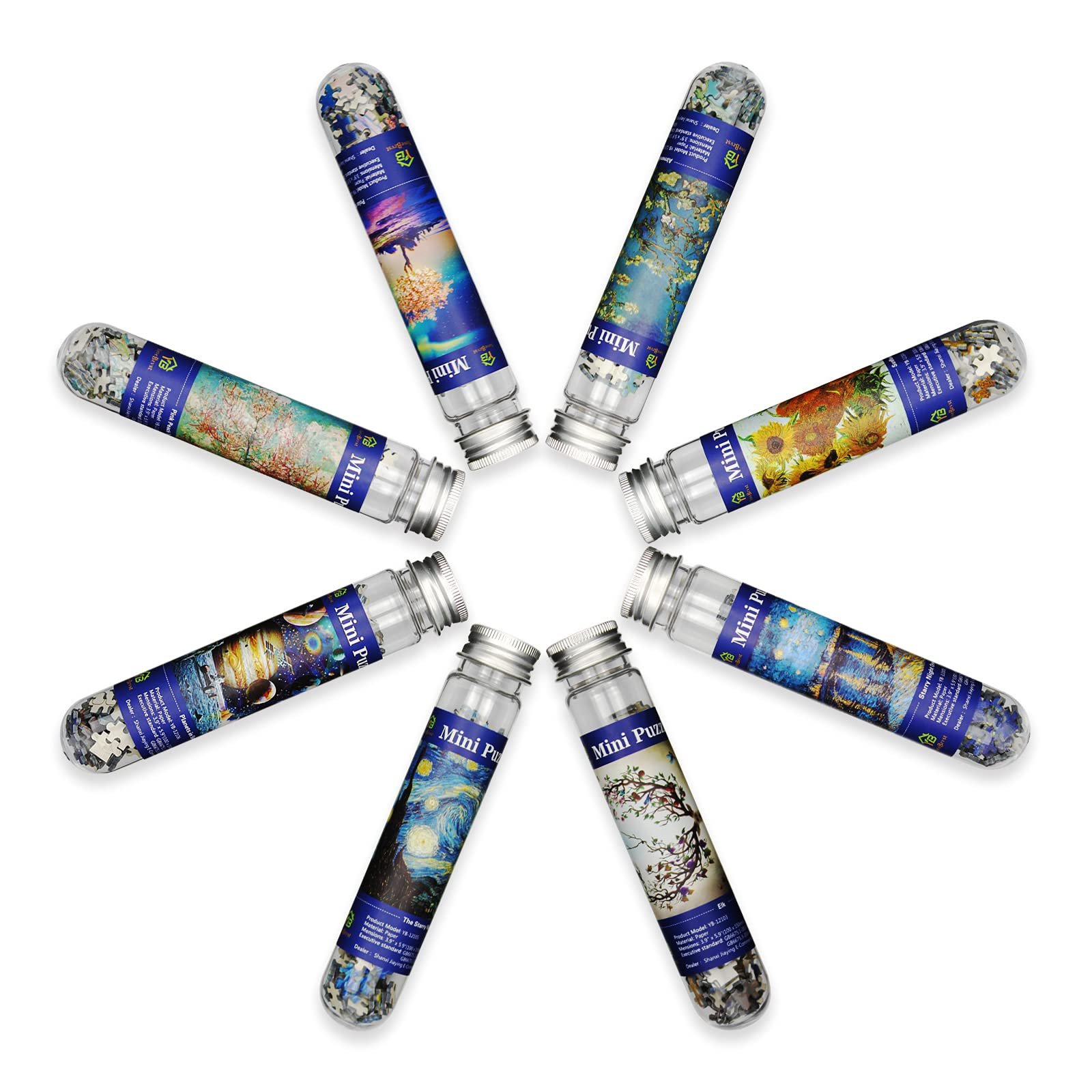 Набір міні-пазлів Micro Jigsaw Puzzles 8 шт. по 234 елементи 15х10 см, фото №1