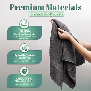 Рушники NatureMark махрові NM-HT0860 50 x 100 см 100% бавовна 8 шт. Pink synthetic.ua - Фото 1