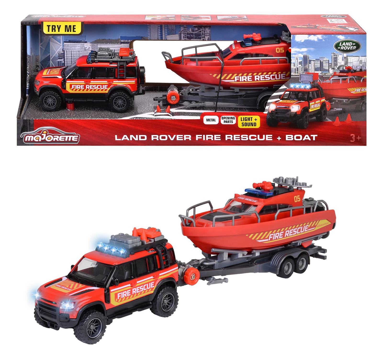 Металлический Majorette Land Rover с лодкой 33.5 см, фото №3
