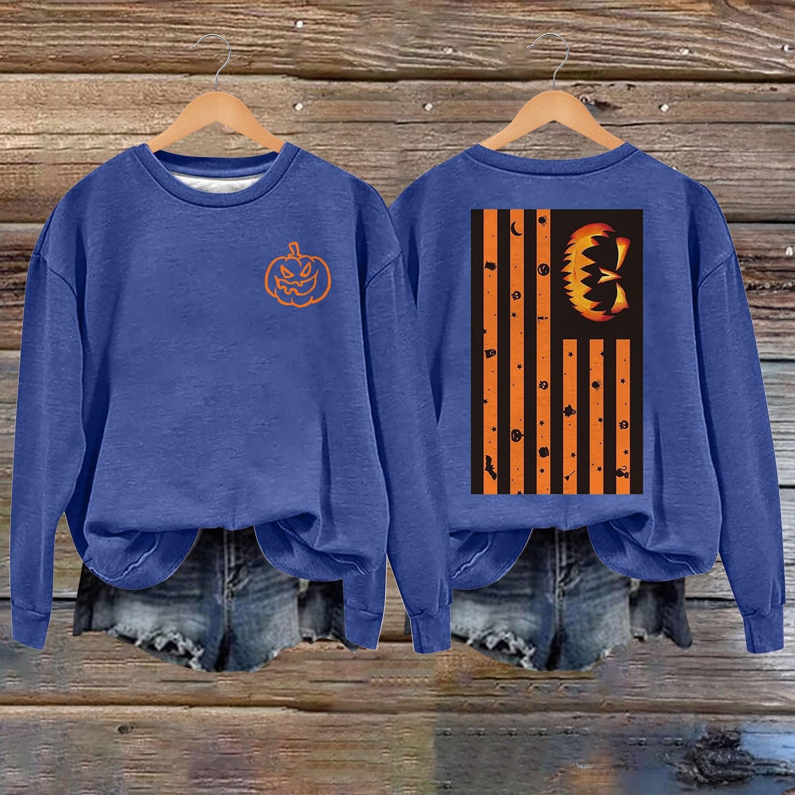 Женские толстовки на Хэллоуин Повседневная легкая толстовка на Хэллоуин с тыквой и флагом, фото №5 Женские толстовки на Хэллоуин Повседневная легкая толстовка на Хэллоуин с тыквой и флагом, фото №5