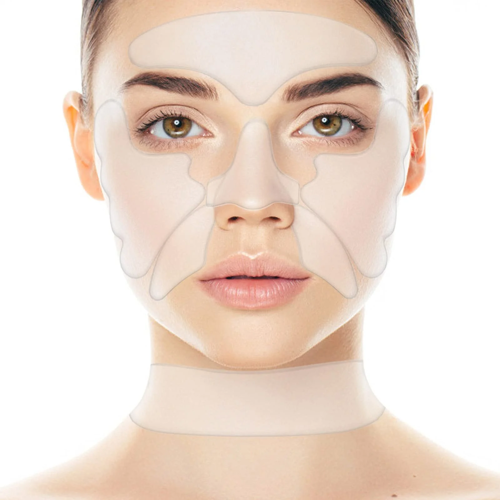 Силіконові накладки Layhou проти зморшок для чола, щік, шиї (#1), фото №2